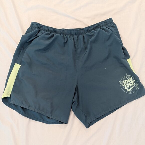 Nike Dri-FIT Stay Lost Shorts Blue/Green XL - Picture 1 of 6